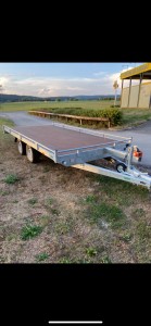 Photo de galerie - Porte voiture double essieux, pour le transport de vos véhicules sur toute distance avec chauffeur uniquement ( totalement impossible de louer cette remorque seule à qui que ce soit même si vous avez un permis BE)