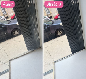 Photo de galerie - Nettoyage vitrine de magazin 