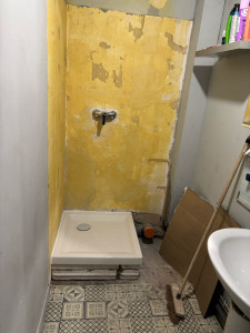 Photo de galerie - Après pose du receveur avent celui du carrelage 