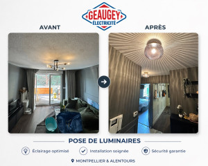 Photo de galerie - Pose de luminaires 