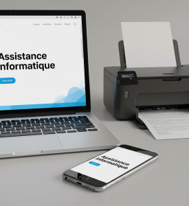 Photo de galerie - Assistance informatique et administratives diverses (smartphone, imprimante, pc...)