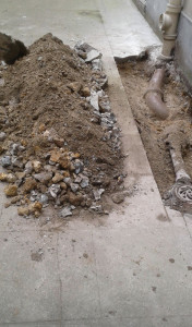 Photo de galerie - Remplacement de la fonte enterré 