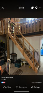 Photo de galerie - Réalisation d’une plate-forme et d’un escalier avec une main courante