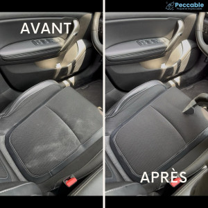 Photo de galerie - Avant / Après nettoyage siège auto