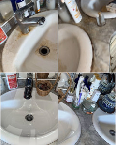 Photo de galerie - Remise en état du lavabo afin que la cliente puisse à nouveau l’utiliser, celui-ci ayant un problème de siphon.