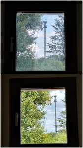 Photo de galerie - Nettoyage de vitres - avant / après 