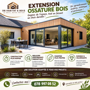 Photo de galerie - Extension ossature bois 