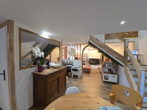 Photo de galerie - Création personnalisée intérieur: Claustra/verrière sur mesure+placo/main courante escalier