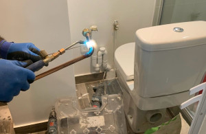 Photo de galerie - Installation et Création alimentations sanitaire 