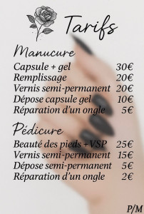 Photo de galerie - Tarif 2025