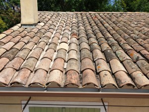 Photo de galerie - Brossage manuel 
traitement traditionnel toiture 