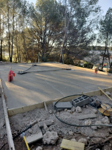 Photo de galerie - Coffrage plus dalle béton.