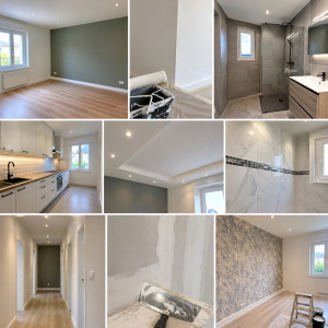 Photo de galerie - Travaux de peinture, carrelage et rénovation intérieure.