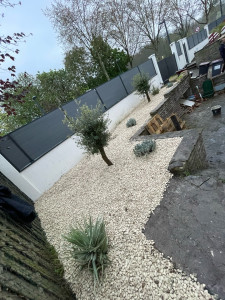 Photo de galerie - Aménagement avec le arbre et le gravillon (après)