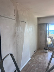 Photo de galerie - Pose de toile anti-fissure 