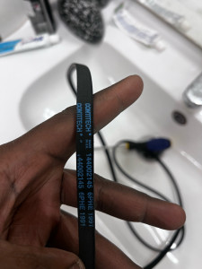 Photo de galerie - Courroie coupé 