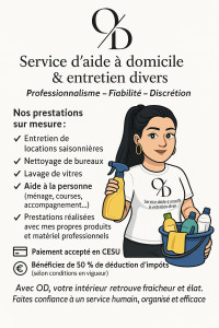 Photo de galerie - OD service d'aide à domicile & entretien divers 