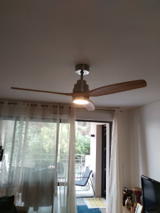 Photo de galerie - Montage et pose plafonnier ventilateur 