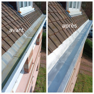 Photo de galerie - Pose d'un rénovateur de zinc 