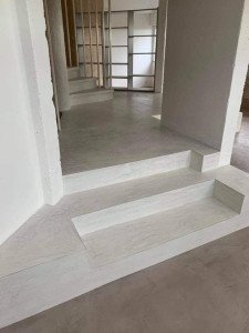 Photo de galerie - Placo peinture les bandes ratissage carrelage parquet béton ciré moquette de pierre