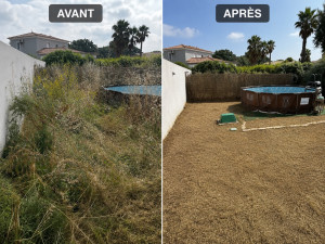 Photo de galerie - Débroussaillage, plus enlèvement, déchets