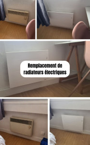 Photo de galerie - Remplacement de radiateurs électriques  
​Modernisation d'un espace avec la pose de nouveaux radiateurs électriques au design épuré et plus performants. Un changement idéal pour gagner en confort thermique.