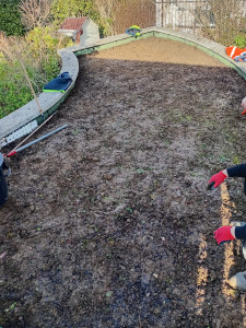 Photo de galerie - Pose de rouleaux sédum PENDANT 