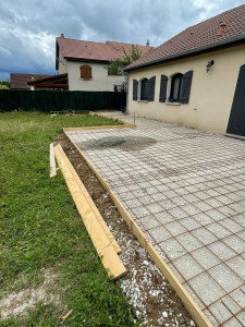 Photo de galerie - Préparation avant coulage d’une dalle de terrasse (70m2)