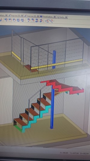Photo de galerie - Plan 3D escalier