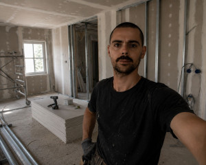 Photo de galerie - Chantier Placo 