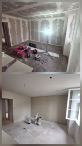 Photo de galerie - Ratissage complet poncage mise en peinture 2 couches