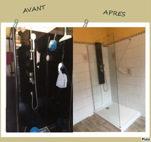Photo de galerie - Remplacement cabine de douche via une nouvelle douche