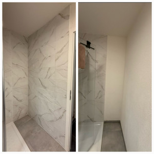 Photo de galerie - Extension carrelage mural douche 