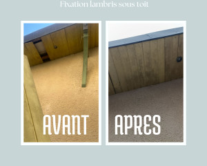 Photo de galerie - Réparation lambris sous toit
