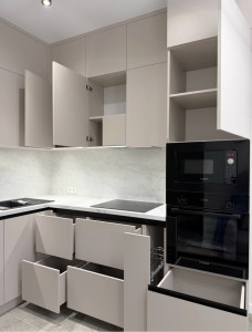 Photo de galerie - Pose d’une cuisine sur mesure 