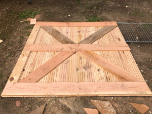 Photo de galerie - Fabrication d’une porte de Garage coulissante 