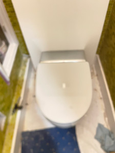 Photo de galerie - Installation toilette suspendue 