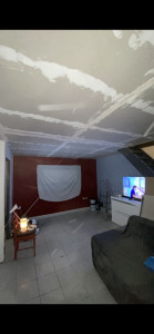 Photo de galerie - Pose de placo plafond, séparation pièce en placo BA13 ,Peinture  ,travaux intérieurs et extérieurs. 