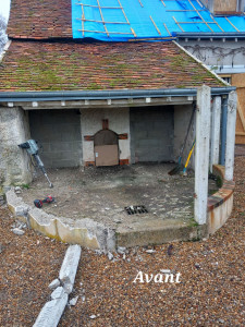 Photo de galerie - Enlevement de la dalle béton