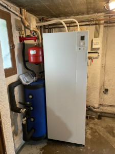 Photo de galerie - Pose d'une pompe a chaleur air/eau