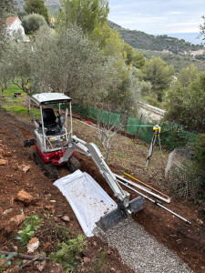 Photo de galerie - Préparation mur en gabion
