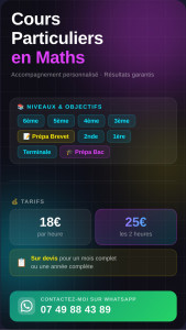 Photo de galerie - Cours de maths