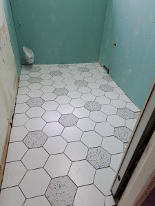 Photo de galerie - Carrelage hexagonale 
