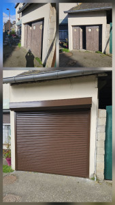 Photo de galerie - Une belle porte de garage enroulable
 installation + branchement. 