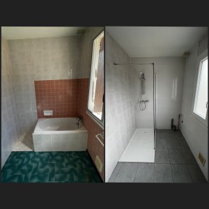 Photo de galerie - Rénovation salle de bain. Avant/Après 