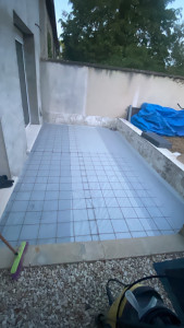 Photo de galerie - Réalisation d'une dalle béton pour terrasse 