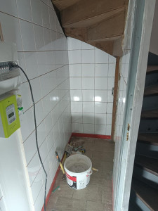 Photo de galerie - Passage de câbles et pose d'un tableau pour l'électricité des parties communes d'un immeuble 