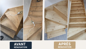 Photo de galerie - Prestation rénovation d'escalier 