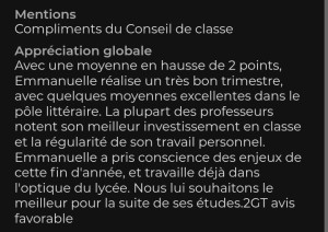 Photo de galerie - Ceci est mon appréciation du dernier trimestre de l'année.