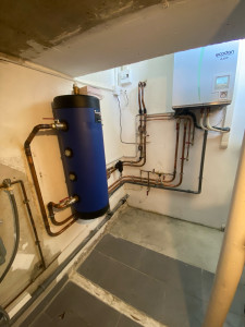 Photo de galerie - Pose pompe à chaleur air/eau 